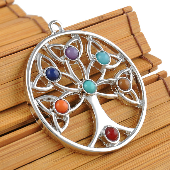 💝 7 Chakras Stones charm pendant - Picture 3 of 3